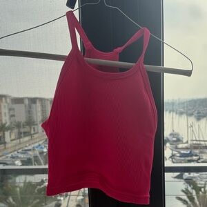 FP Movement by Free People Hot Pink Ribbed Tank Top